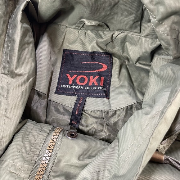 YOKI Jacket Coat Women's 3XL  Green Anorak Full Zip Hooded Drawstring Waist - Picture 6 of 13
